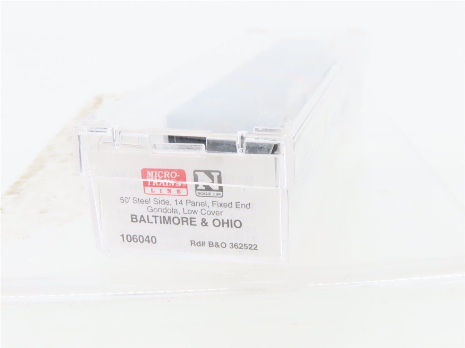 N Scale Micro-Trains 106040 B&O Baltimore & Ohio 50' Gondola 362522 RTR