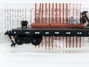 N Scale Micro-Trains 44080 SP&S Spokane, Portland & Seattle 50' Flat Car RTR