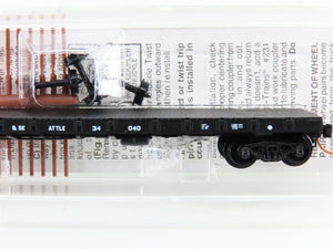 N Scale Micro-Trains 44080 SP&S Spokane, Portland & Seattle 50' Flat Car RTR