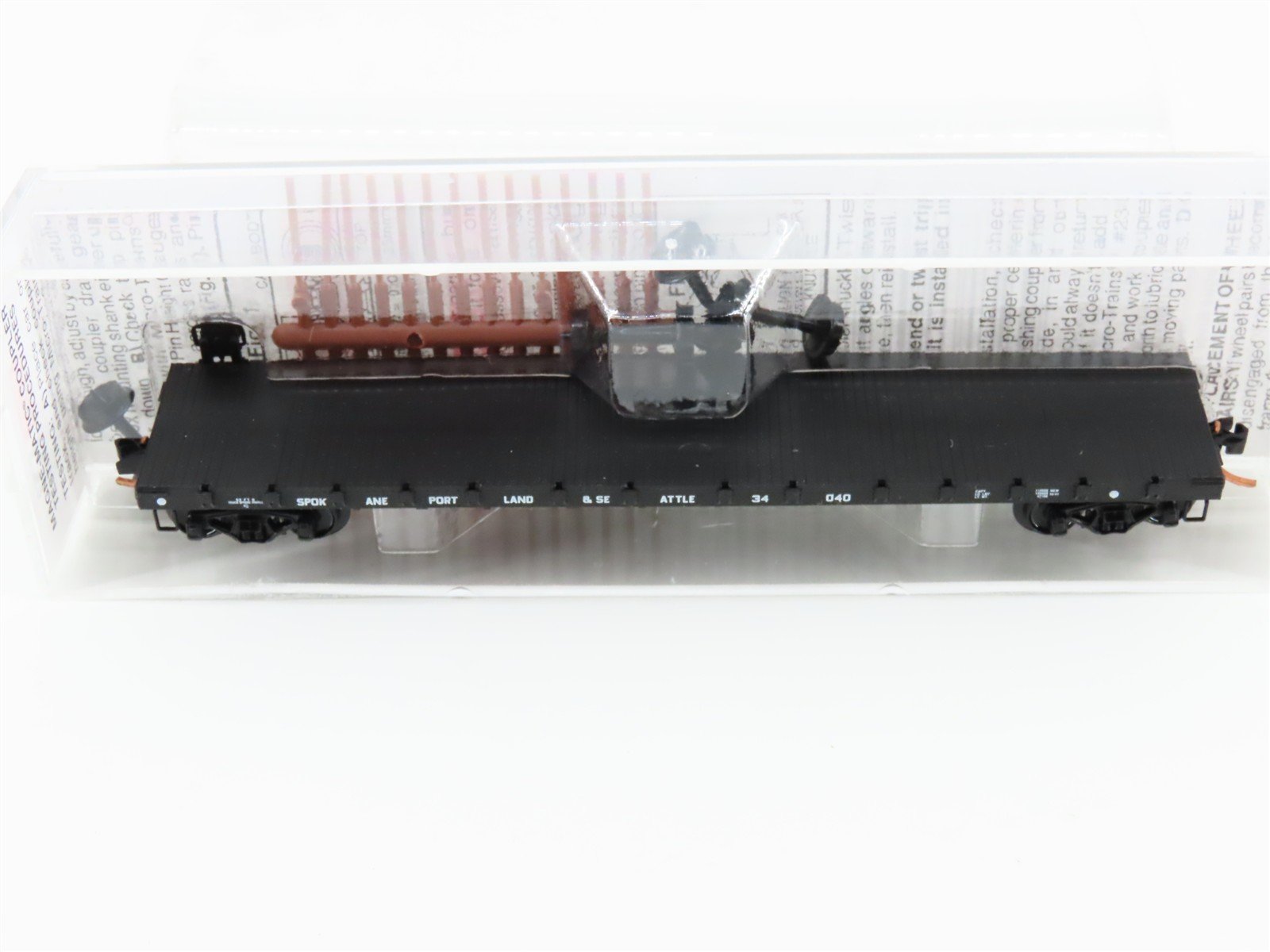 N Scale Micro-Trains 44080 SP&S Spokane, Portland & Seattle 50' Flat Car RTR