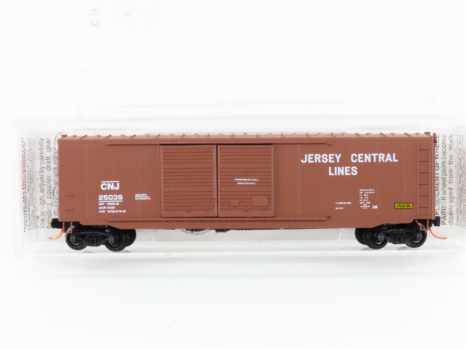 N Scale Micro-Trains 37040 CNJ Jersey Central 50' Box Car 25039 RTR