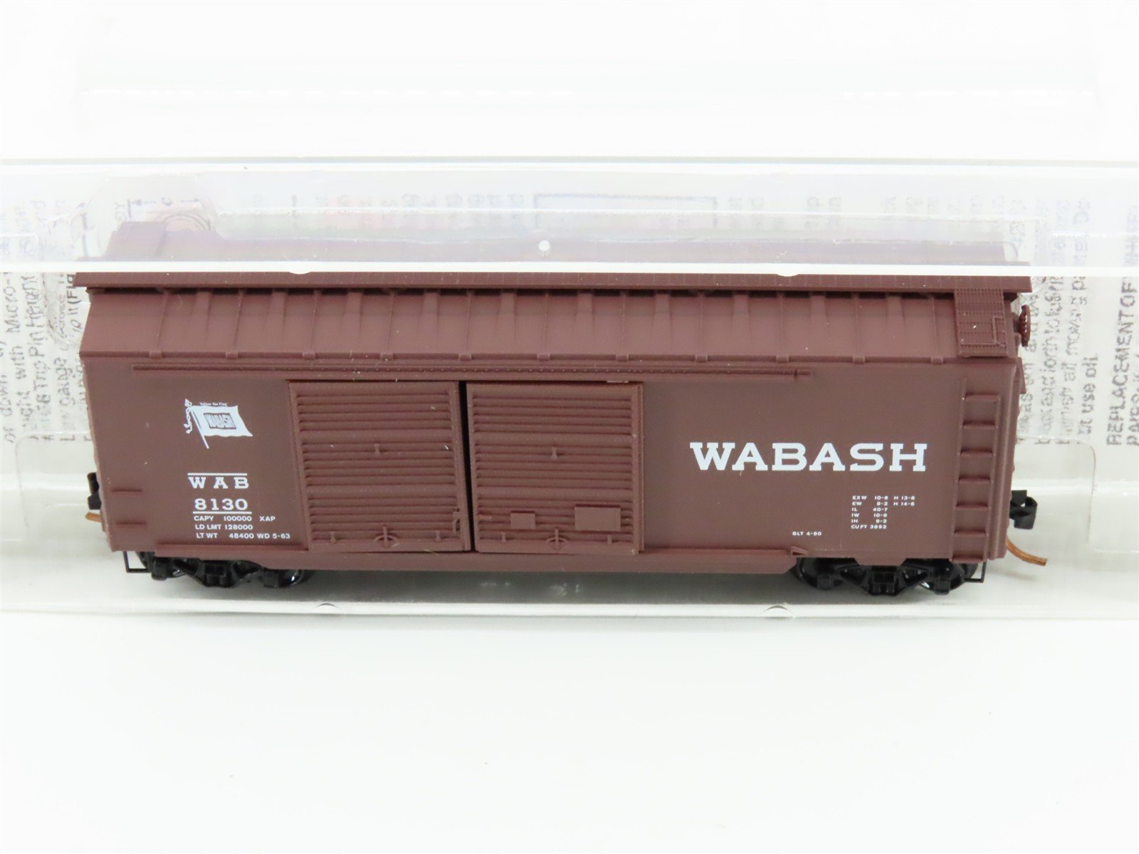 N Scale Micro-Trains 23130 WAB Wabash 40' Box Car 8130 RTR
