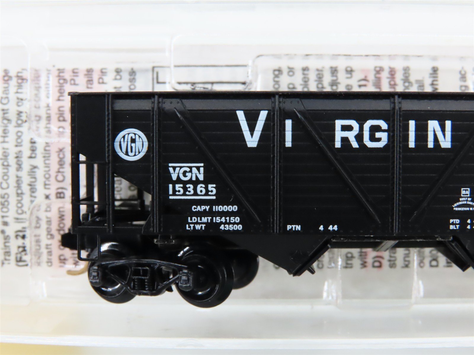 N Scale Micro-Trains 57110 VGN Virginian 33' Hopper 15365 RTR