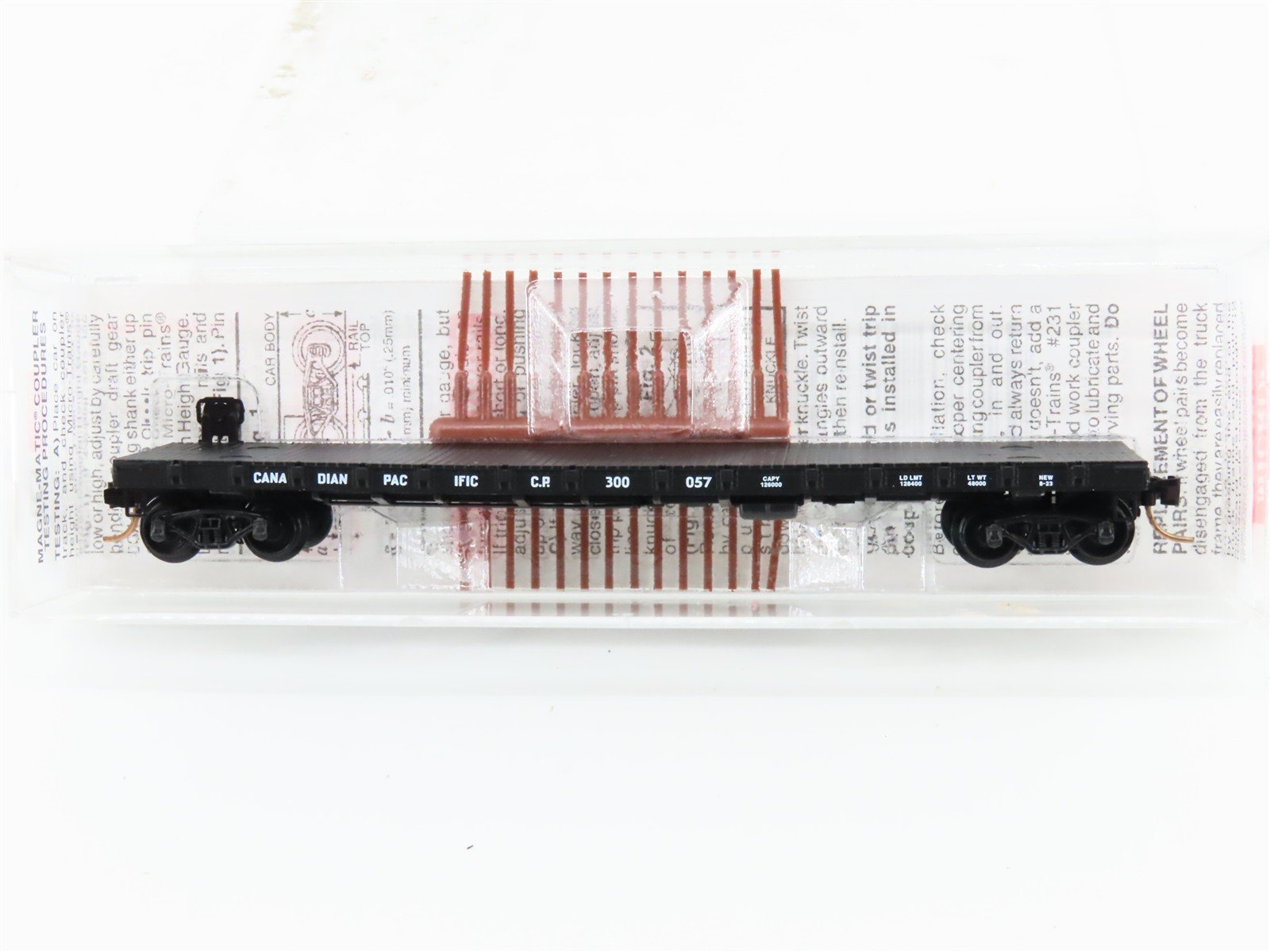 N Scale Micro-Trains 44040 CP Canadian Pacific 50' Flat Car 300057 RTR