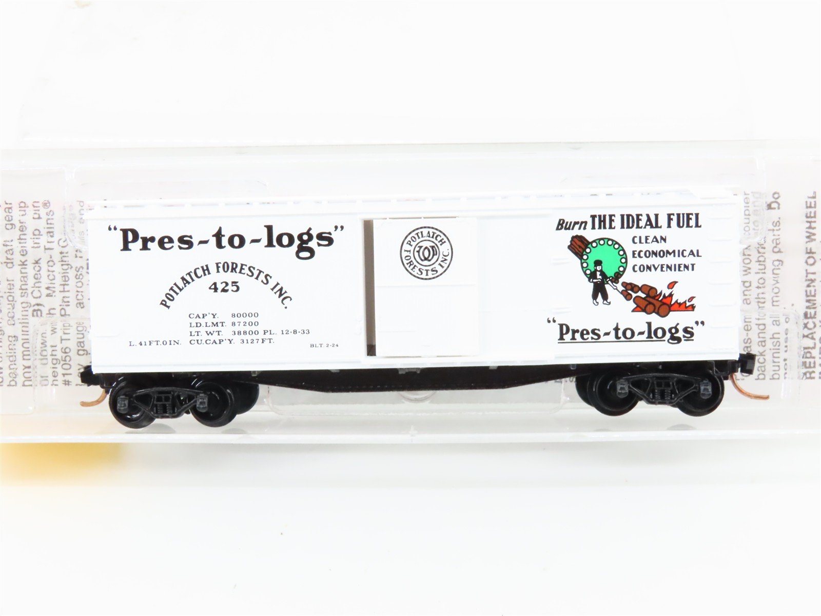 N Scale Micro-Trains 42060 PFI Potlatch Forests, Inc. 40' Box Car 425 RTR