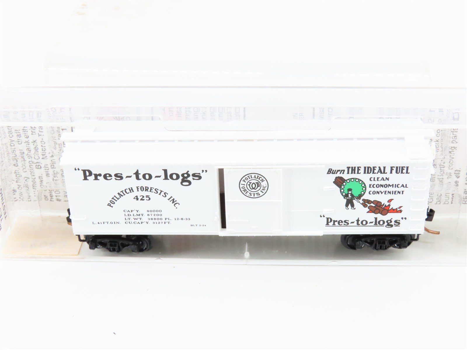 N Scale Micro-Trains 42060 PFI Potlatch Forests, Inc. 40' Box Car 425 RTR