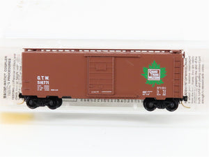 N Scale Micro-Trains 20010 GTW Grand Trunk Western 40' Box Car 516771 RTR
