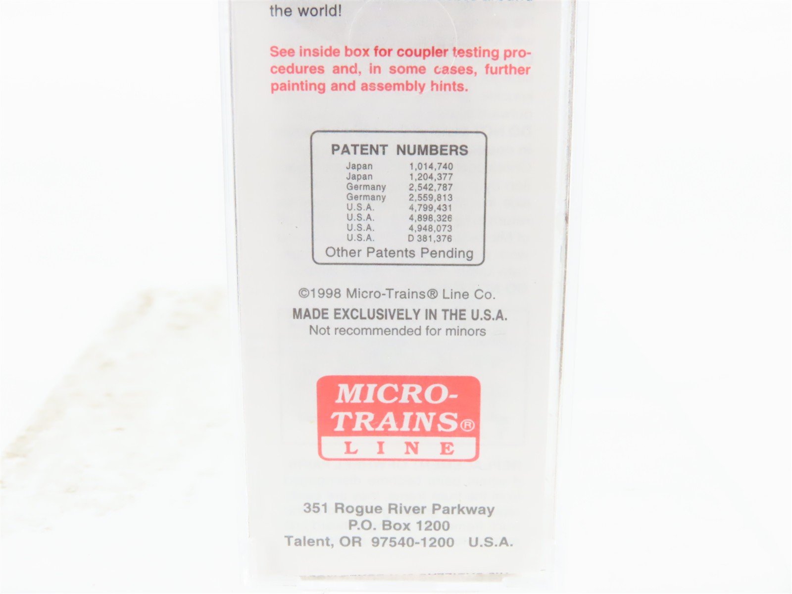 N Scale Micro-Trains 20010 GTW Grand Trunk Western 40' Box Car 516771 RTR