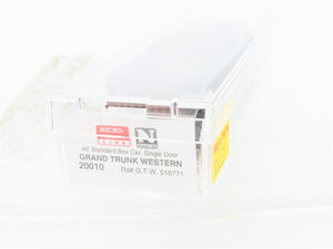 N Scale Micro-Trains 20010 GTW Grand Trunk Western 40' Box Car 516771 RTR