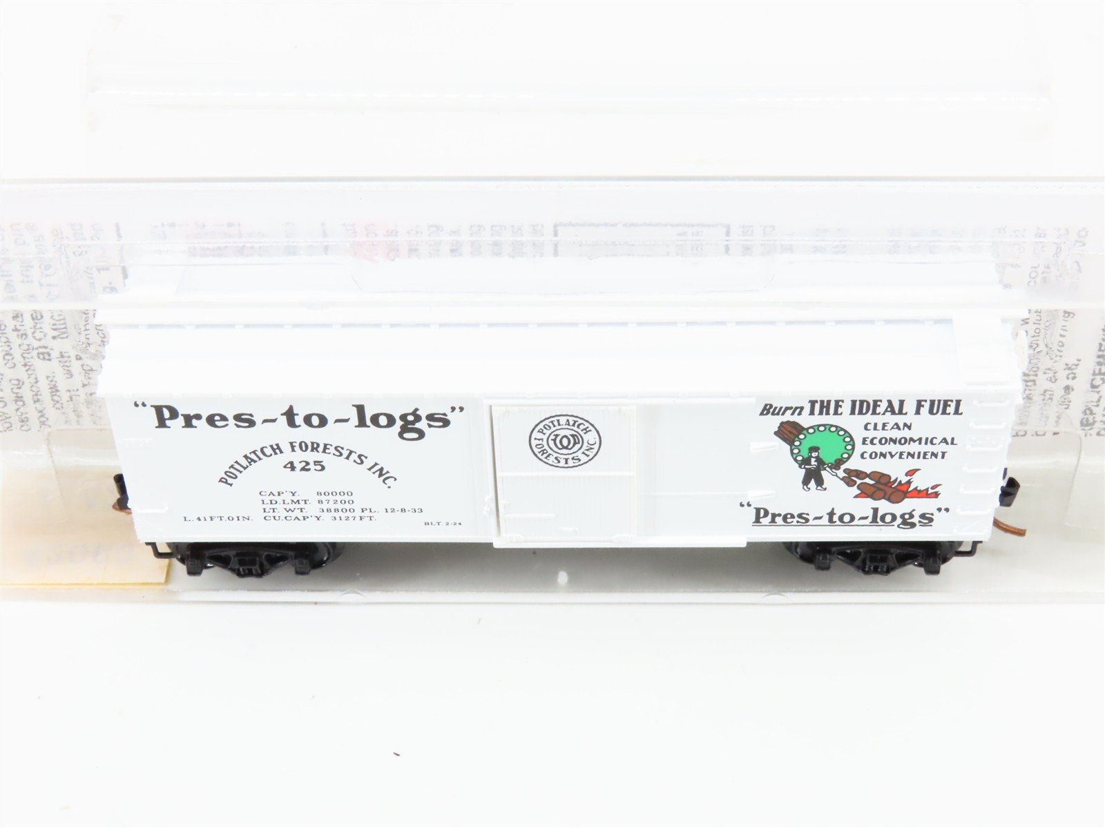 N Scale Micro-Trains 42060 Potlatch Forests, Inc. 40' Box Car 425 RTR