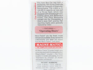 N Scale Micro-Trains 78100 PM Pere Marquette 50' Box Car 72142 RTR
