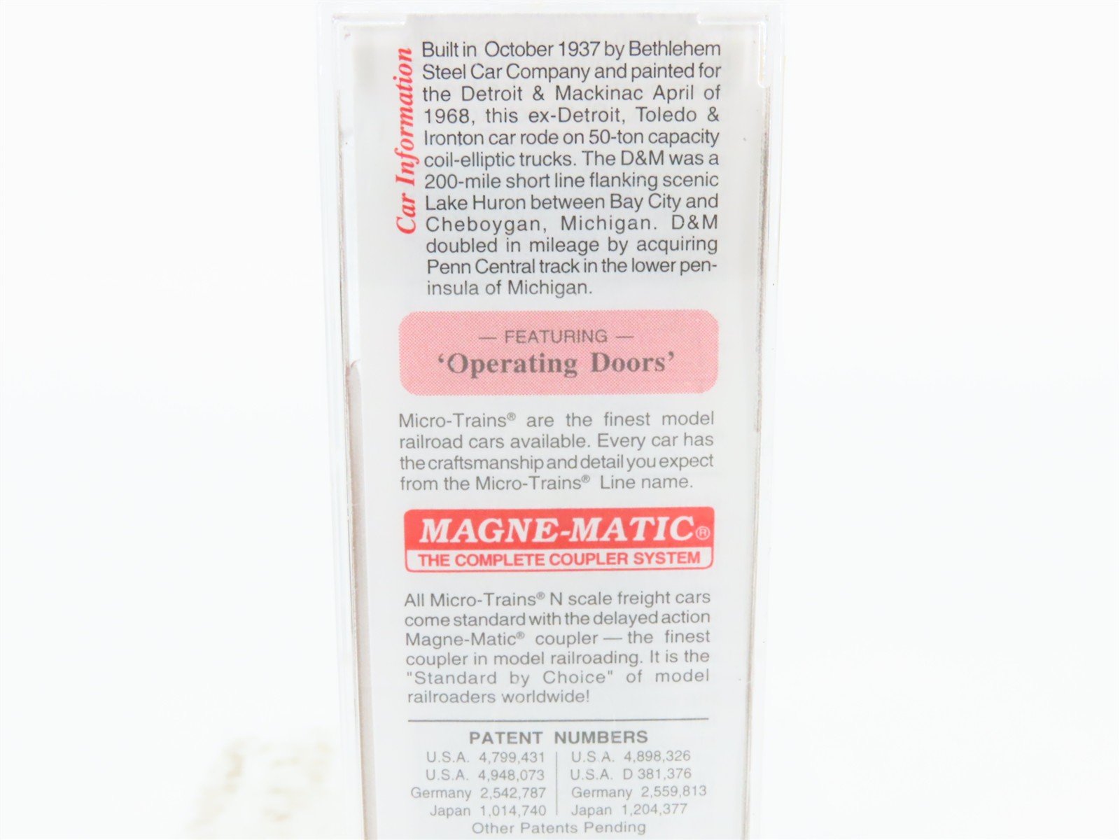 N Scale Micro-Trains 79030 D&M Detroit & Mackinac 50' Box Car 3440 RTR