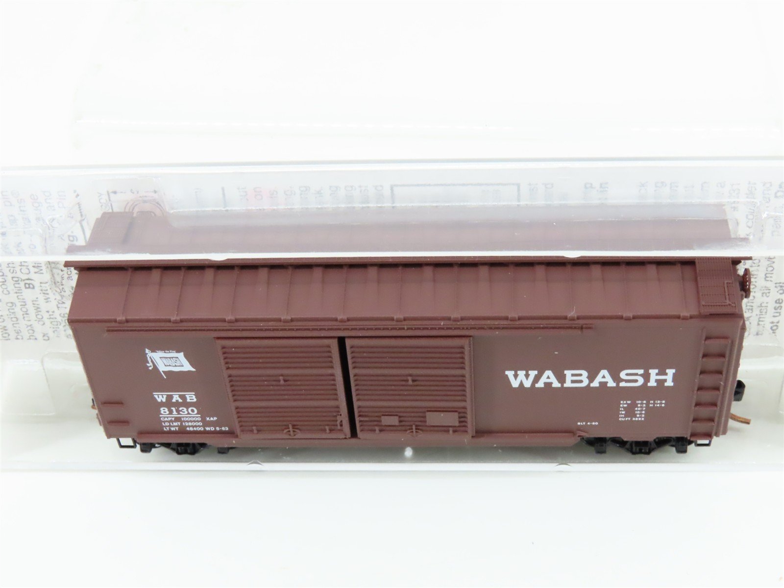 N Scale Micro-Trains 23130 WAB Wabash 40' Box Car 8130 RTR