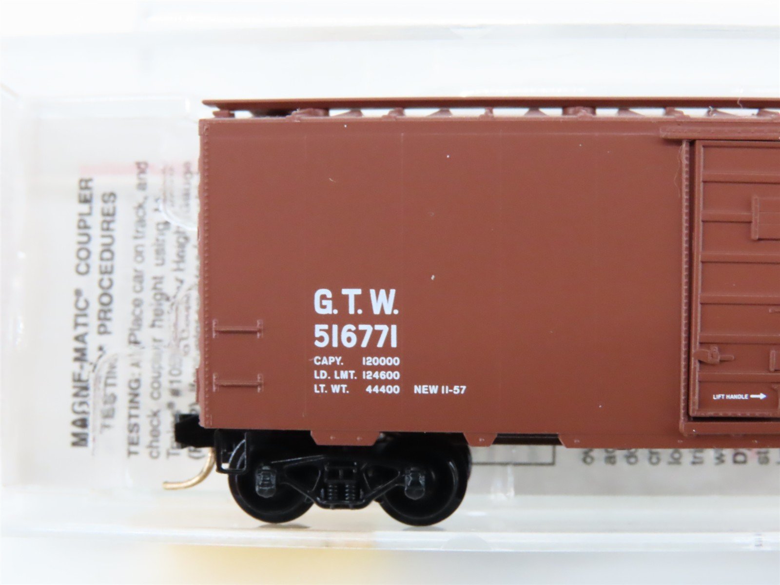 N Scale Micro-Trains 20010 GTW Grand Trunk Western 40' Box Car 516771 RTR
