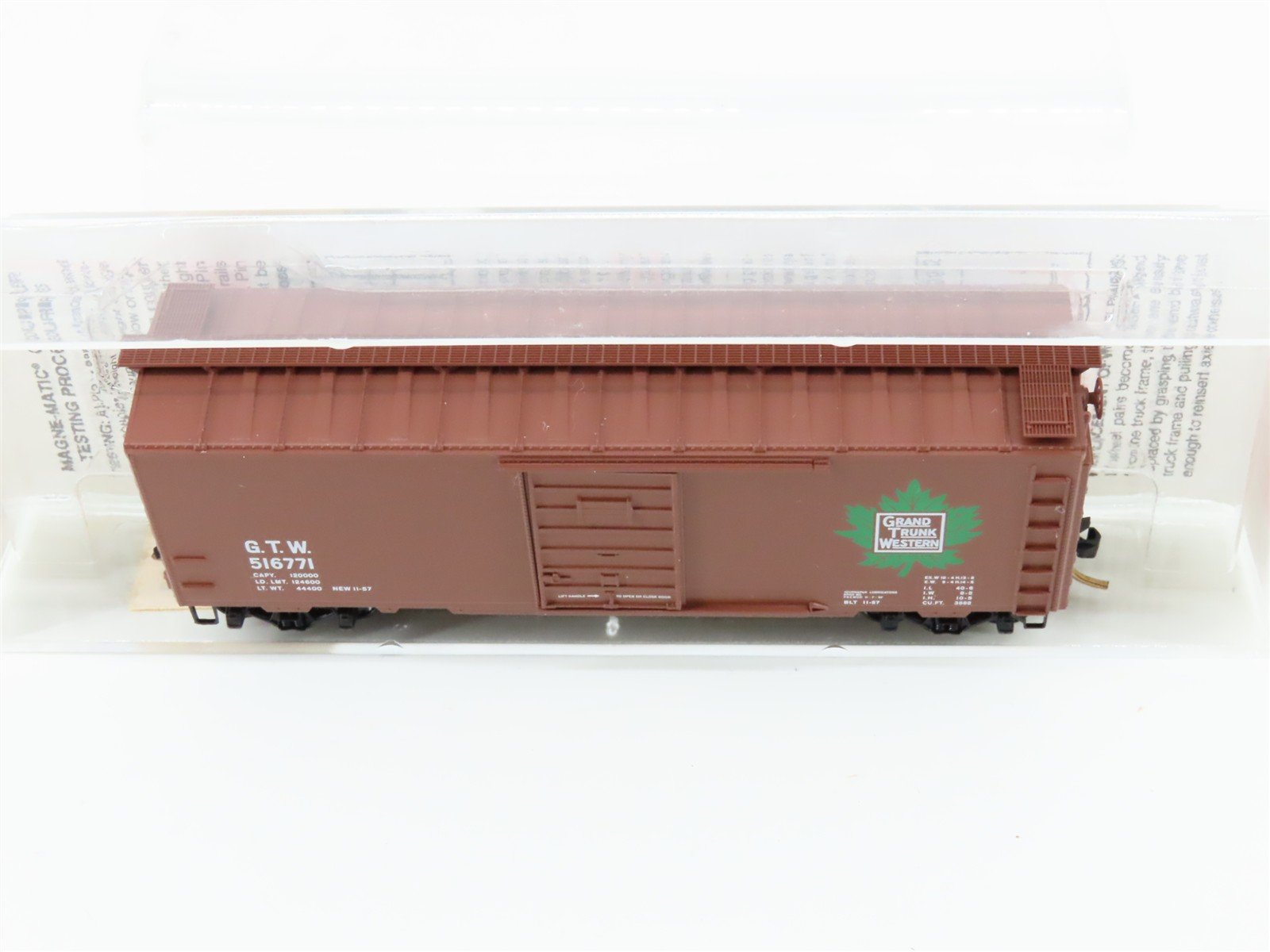 N Scale Micro-Trains 20010 GTW Grand Trunk Western 40' Box Car 516771 RTR