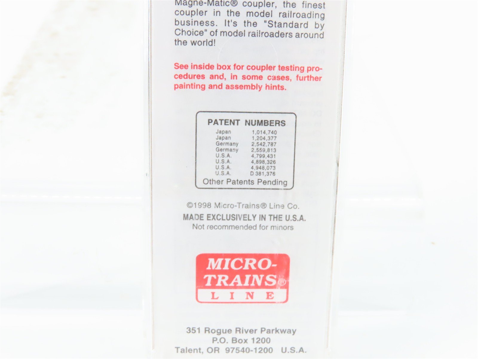 N Scale Micro-Trains 20010 GTW Grand Trunk Western 40' Box Car 516771 RTR