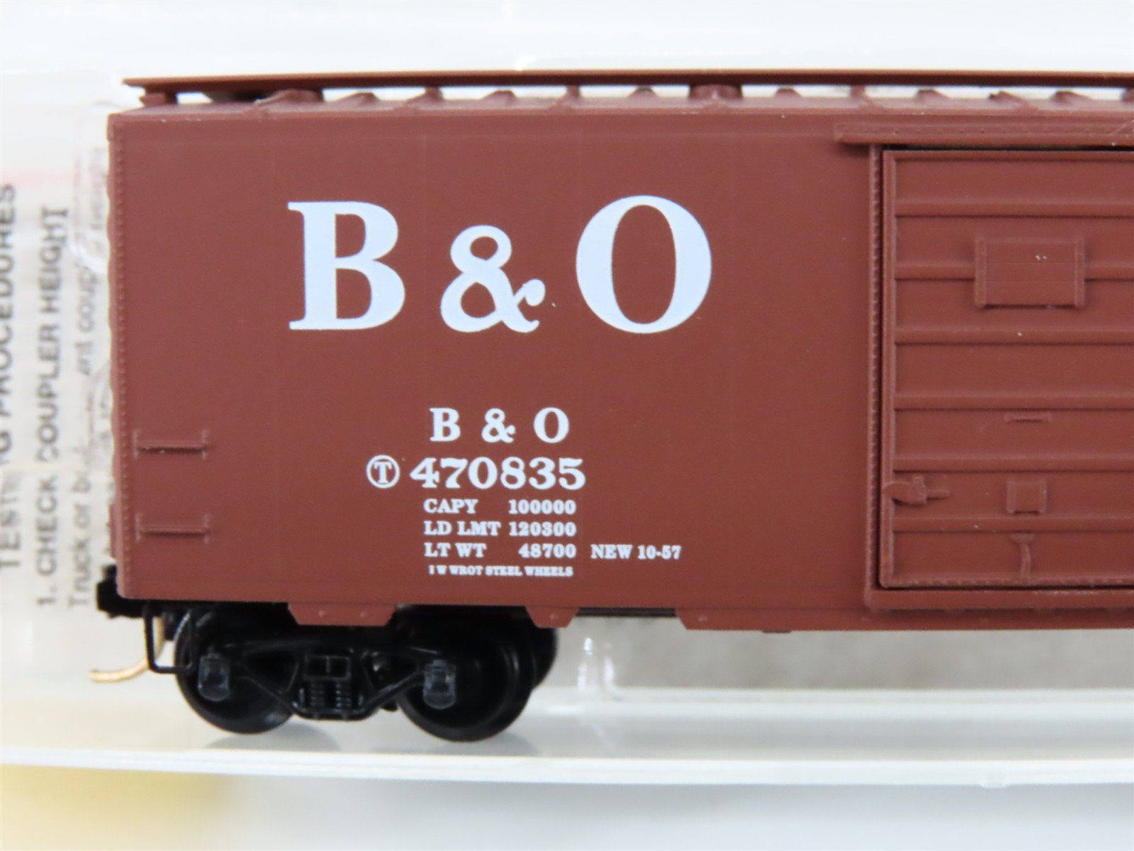 N Scale Micro-Trains 20346/3 B&O Baltimore & Ohio 40' Box Car 470835 RTR