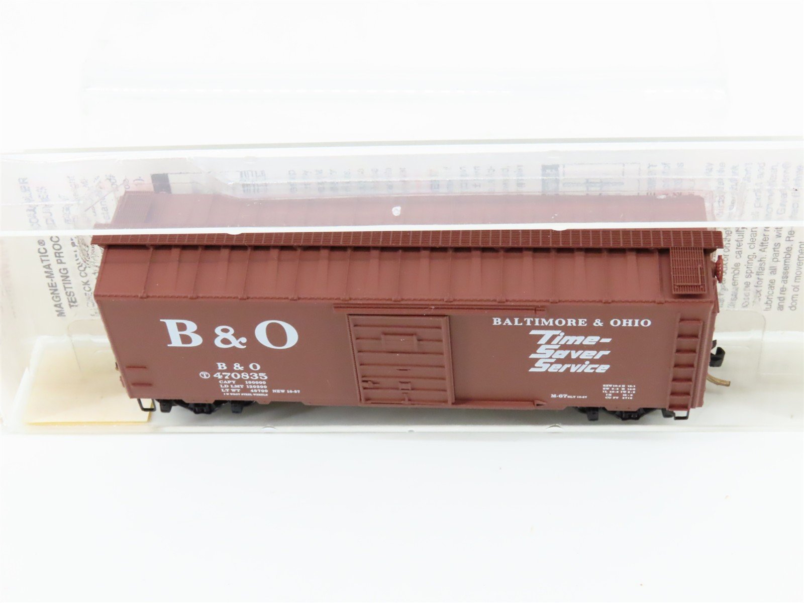 N Scale Micro-Trains 20346/3 B&O Baltimore & Ohio 40' Box Car 470835 RTR