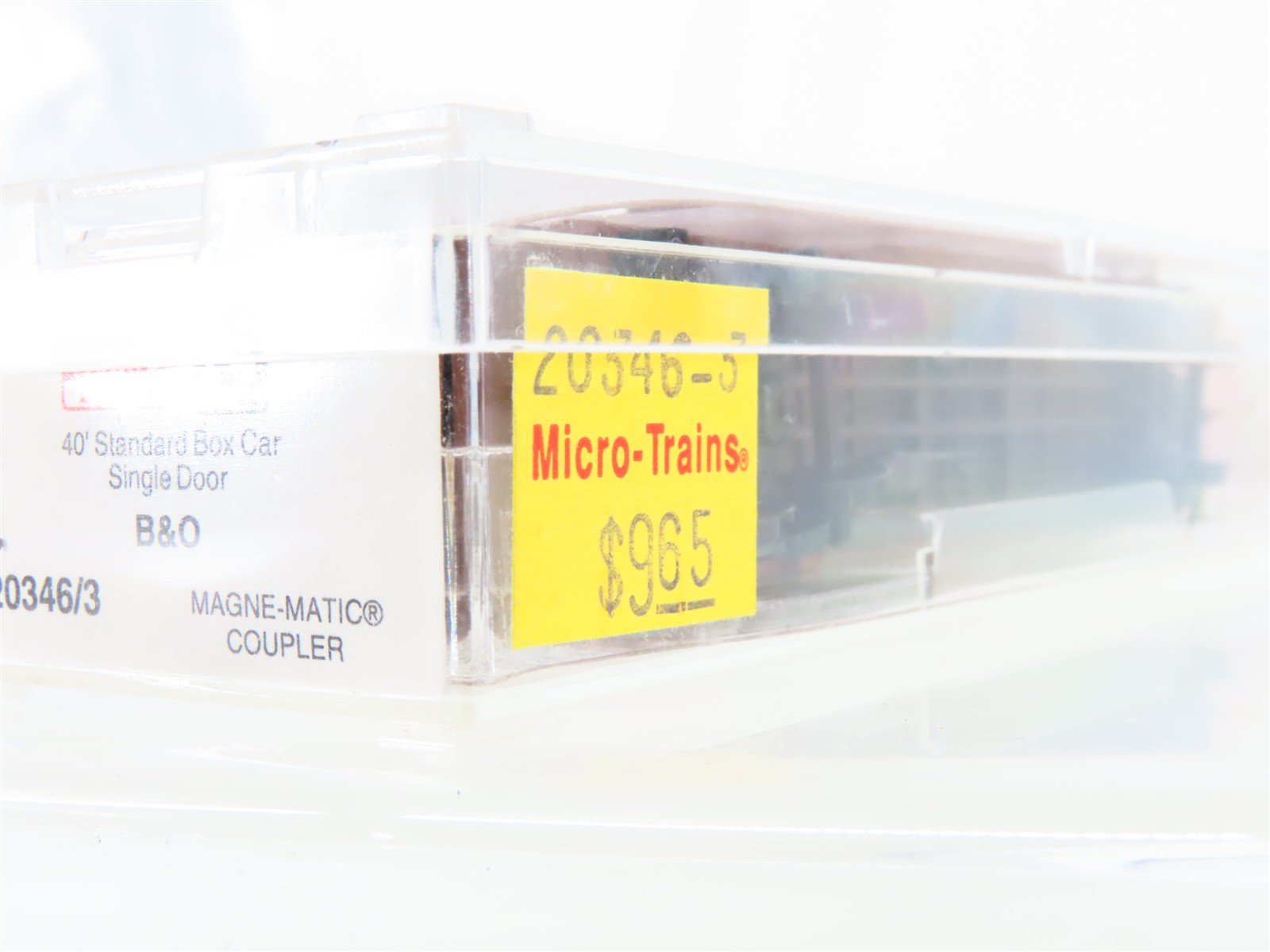 N Scale Micro-Trains 20346/3 B&O Baltimore & Ohio 40' Box Car 470835 RTR