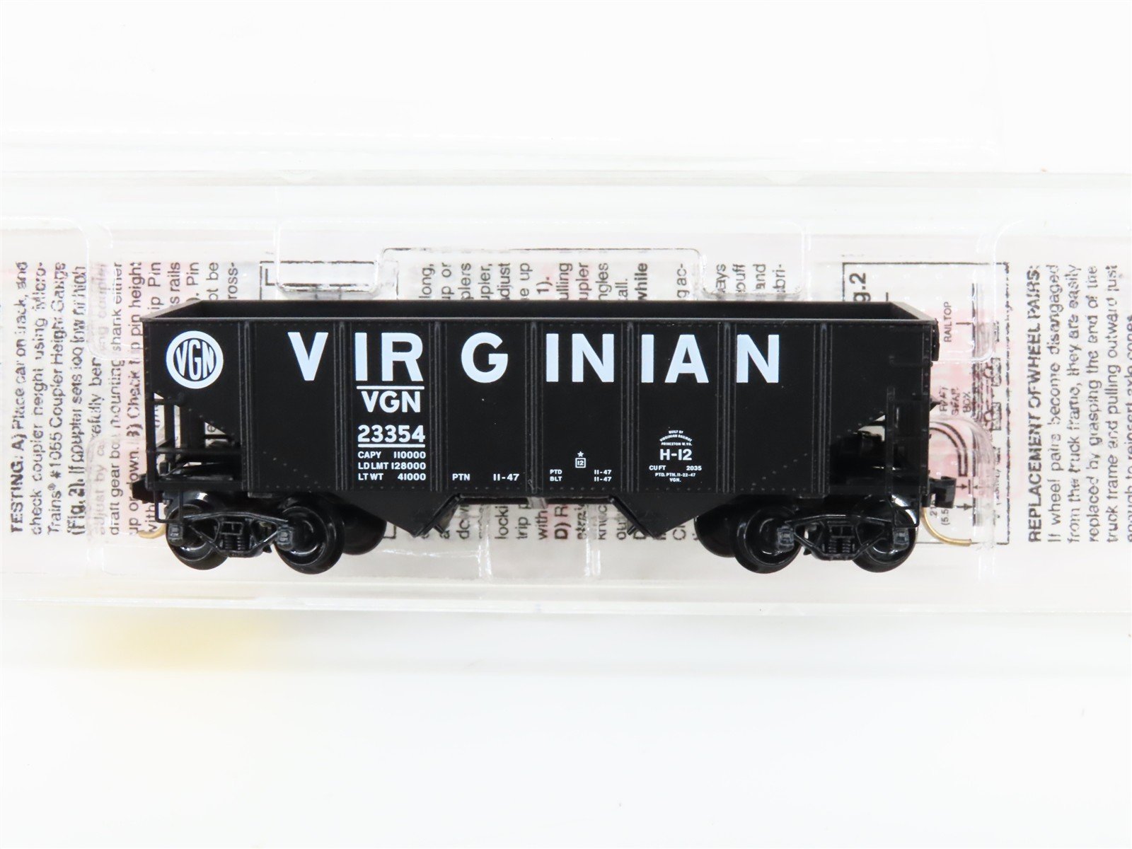 N Scale Micro-Trains 56200 VGN Virginian 33' Hopper 23354 RTR