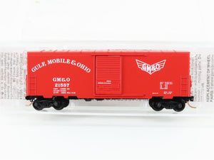 N Scale Micro-Trains 24240 GM&O Gulf, Mobile & Ohio 40' Box Car 21587 RTR