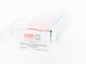 N Scale Micro-Trains 20170 CB&Q Chicago, Burlington & Quincy 40' Box Car RTR