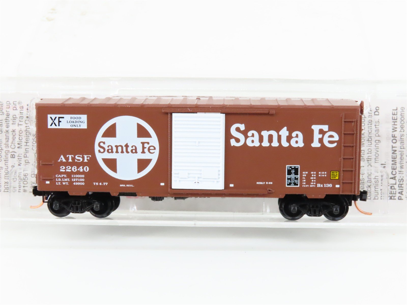 N Scale Micro-Trains 73010 ATSF Santa Fe 40' Box Car 22640 RTR