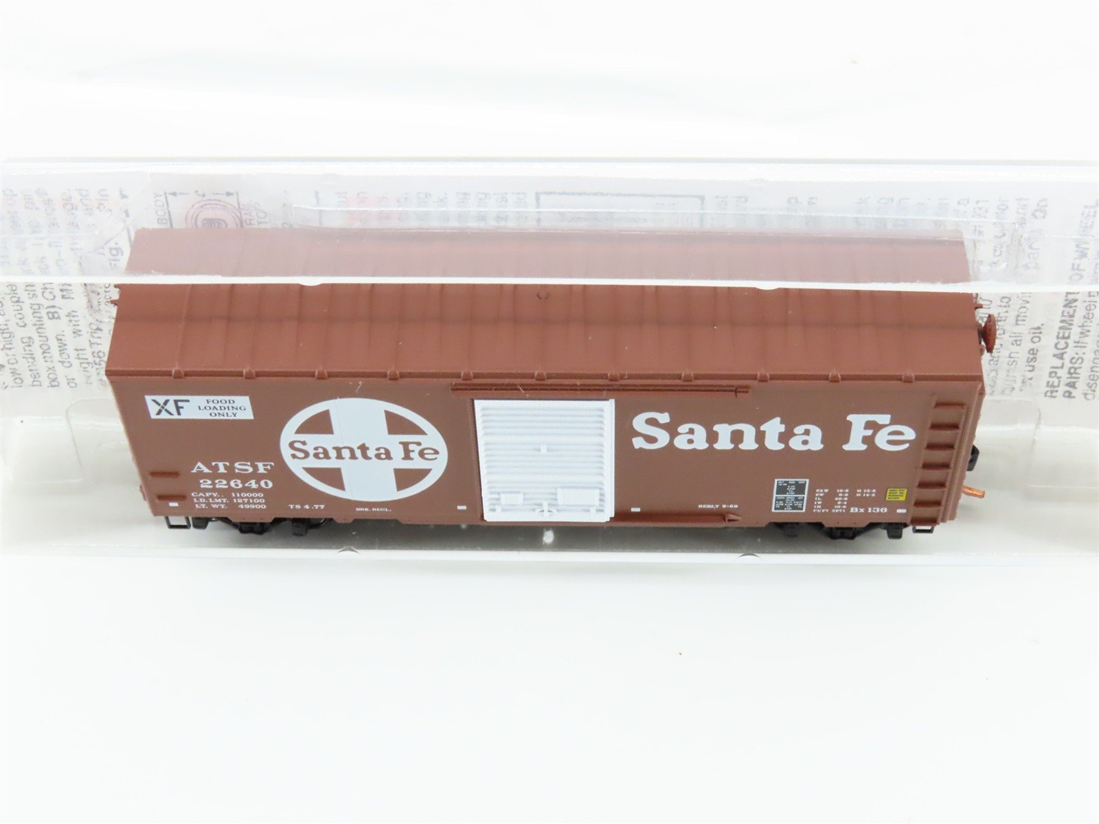 N Scale Micro-Trains 73010 ATSF Santa Fe 40' Box Car 22640 RTR