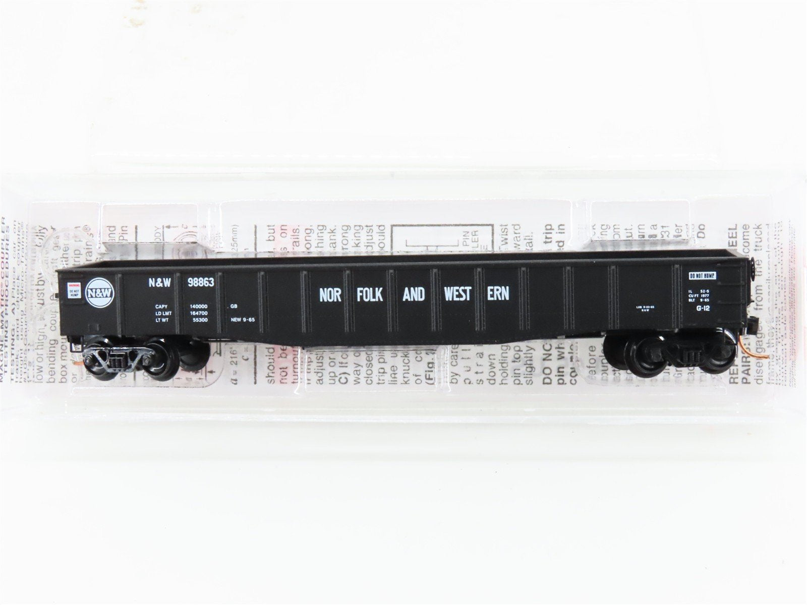 N Scale Micro-Trains 105080 NW Norfolk & Western 50' Gondola 98863 RTR