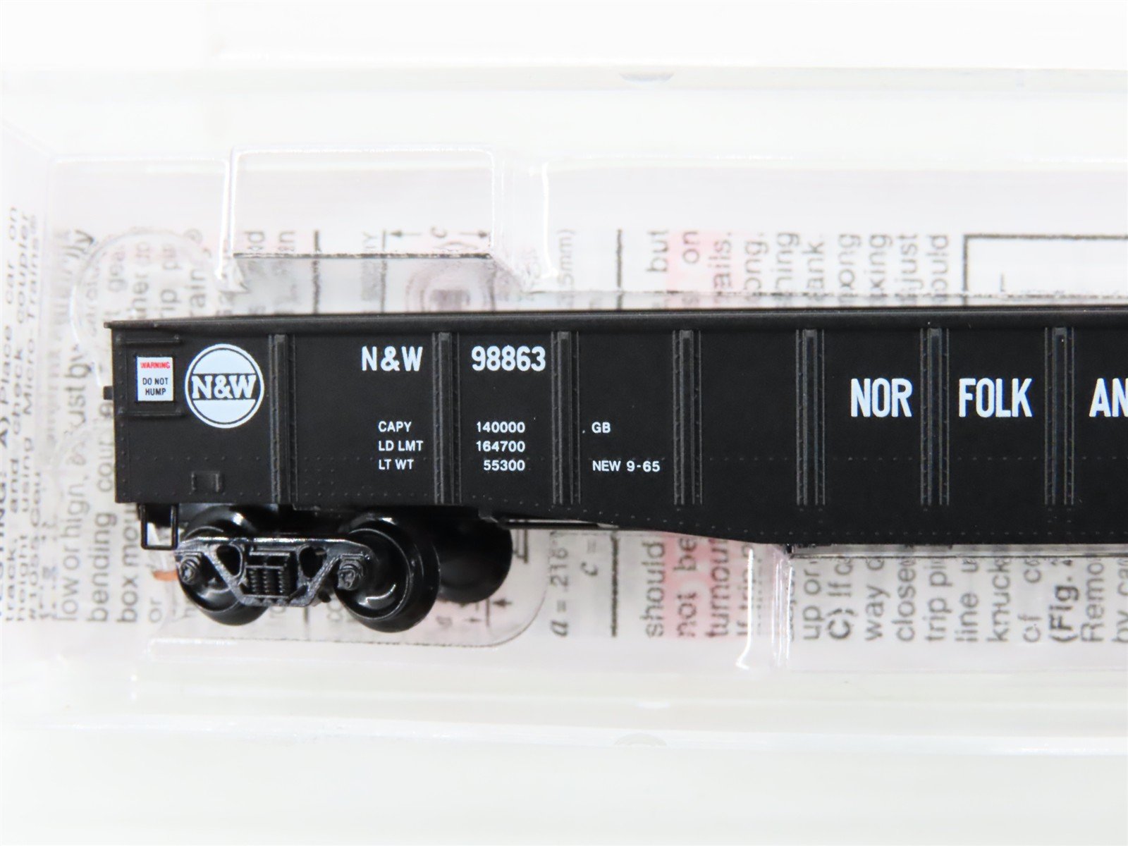 N Scale Micro-Trains 105080 NW Norfolk & Western 50' Gondola 98863 RTR
