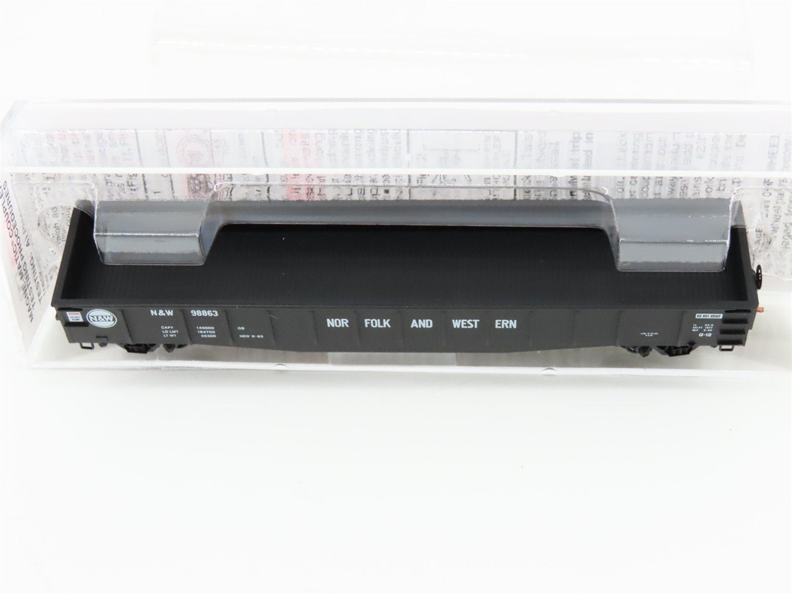N Scale Micro-Trains 105080 NW Norfolk & Western 50' Gondola 98863 RTR