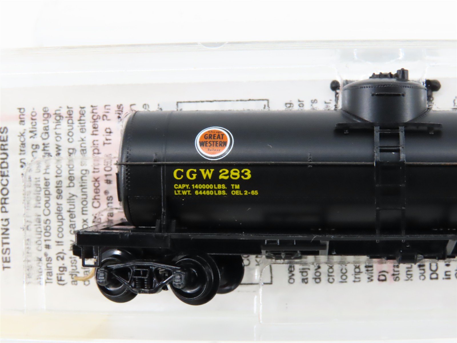 N Scale Micro-Trains 65410 CGW Chicago Great Western 39' Tank Car 283 RTR