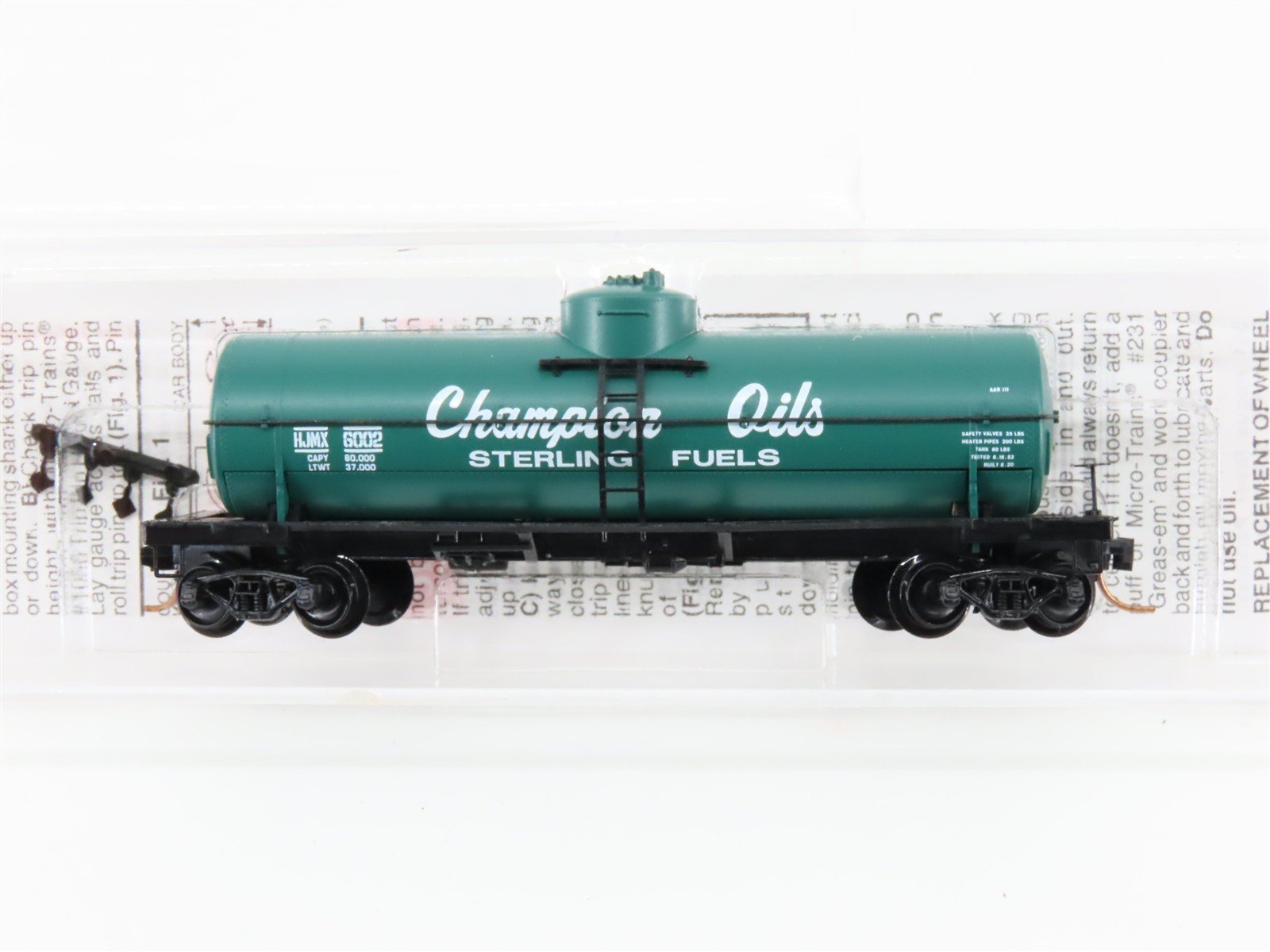 N Scale Micro-Trains 65490 HJMX Champion Oils - Sterling Fuels 39' Tank Car RTR