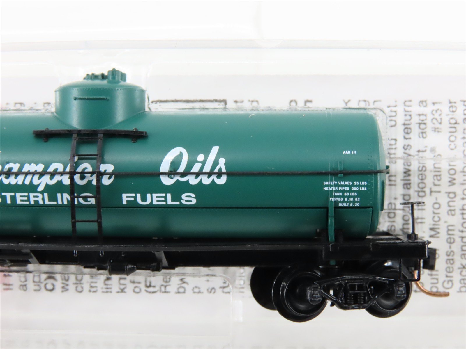 N Scale Micro-Trains 65490 HJMX Champion Oils - Sterling Fuels 39' Tank Car RTR