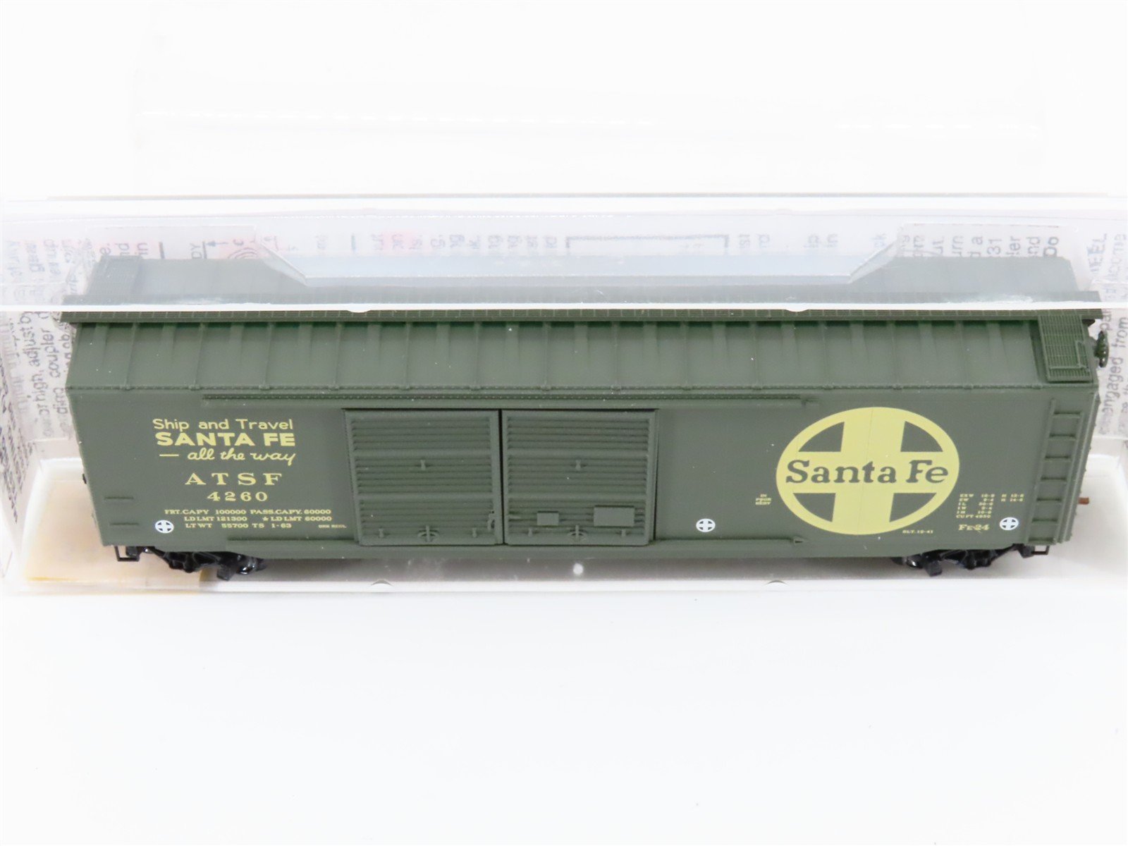 N Scale Micro-Trains MTL 34240 ATSF Santa Fe 50' Double Door Box Car #4260