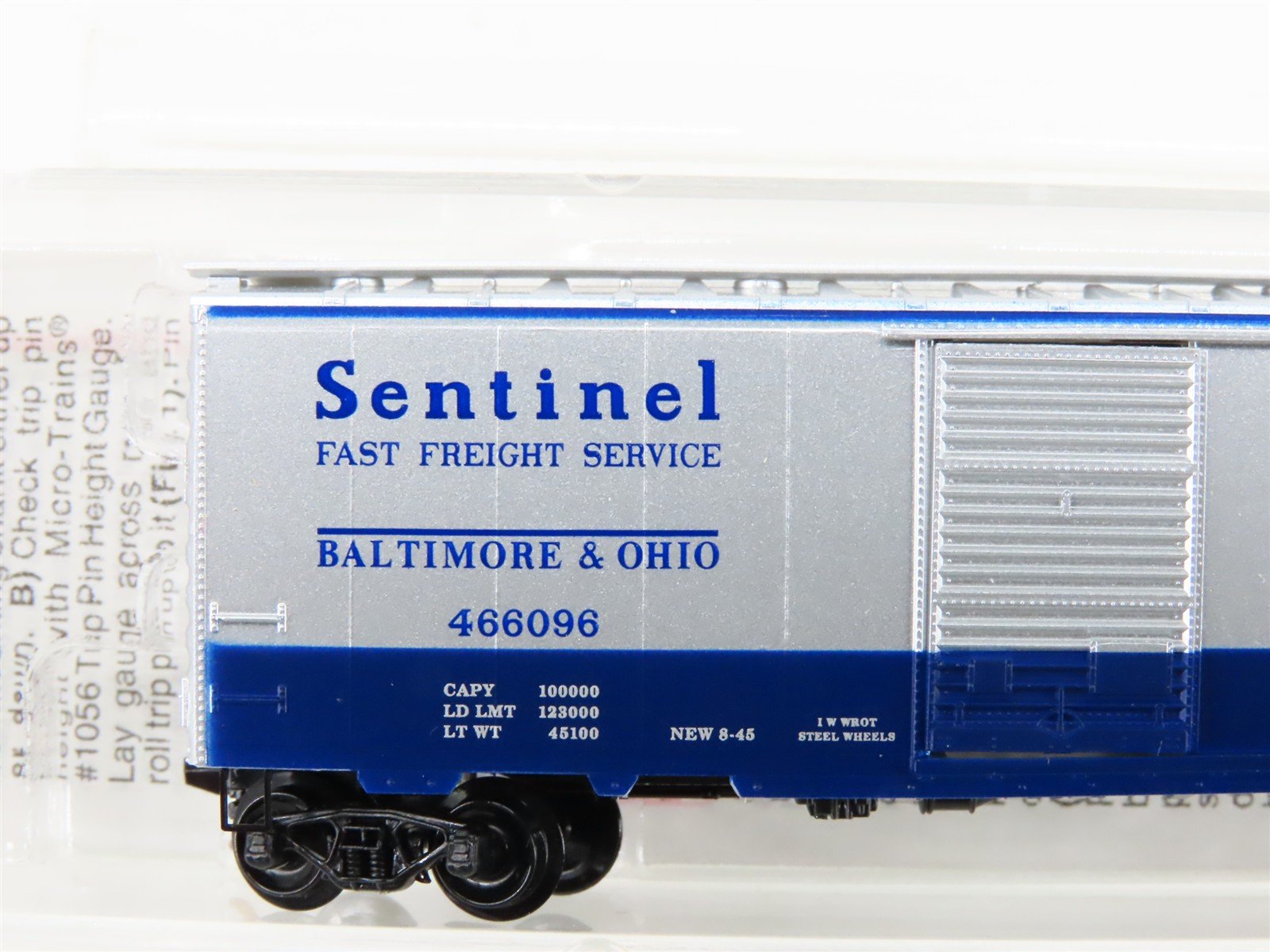 N Scale Micro-Trains 20256 B&O Baltimore & Ohio 40' Box Car 466096 RTR