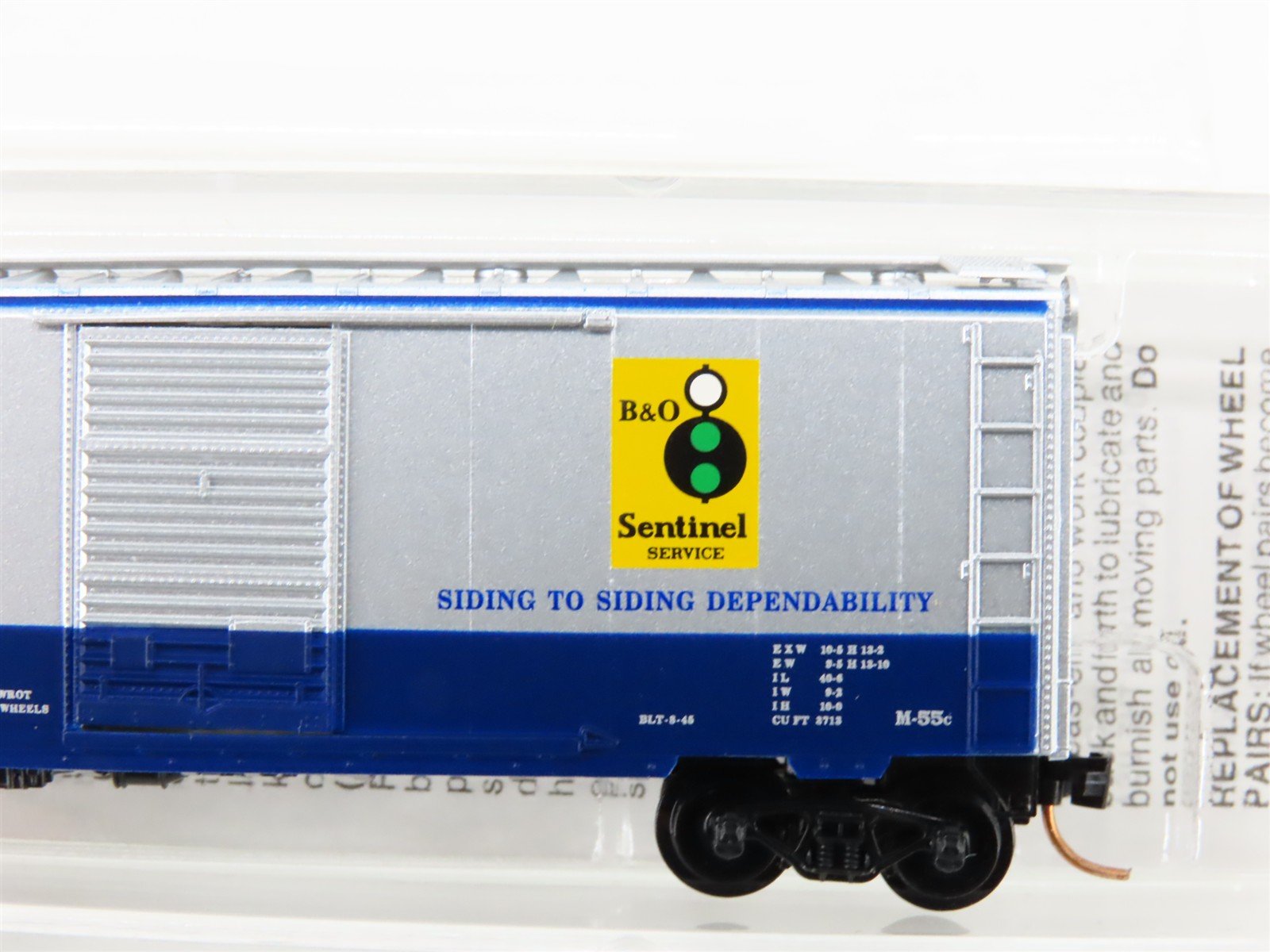 N Scale Micro-Trains 20256 B&O Baltimore & Ohio 40' Box Car 466096 RTR