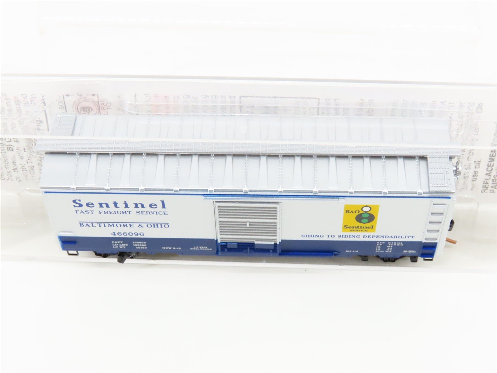 N Scale Micro-Trains 20256 B&O Baltimore & Ohio 40' Box Car 466096 RTR