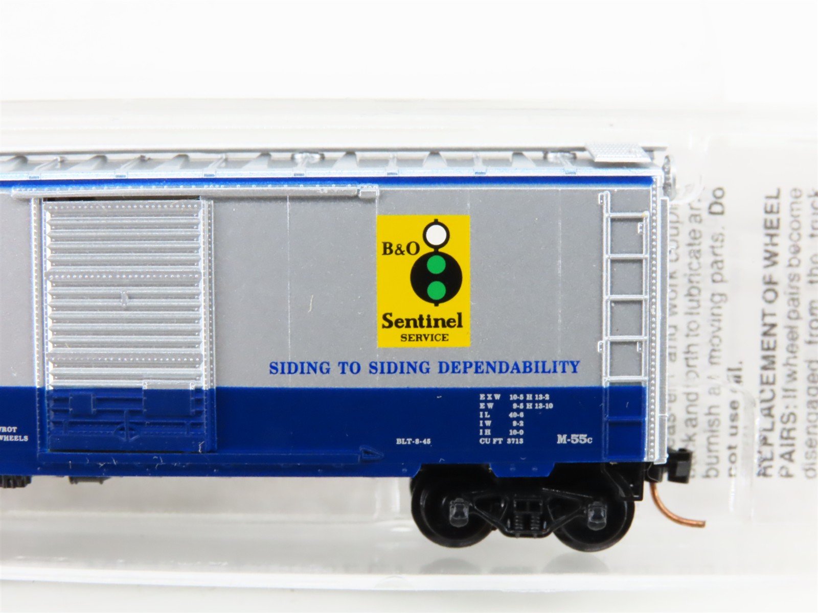 N Scale Micro-Trains 20256 B&O Baltimore & Ohio 40' Box Car 466096 RTR