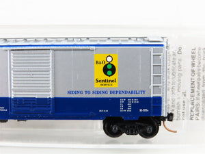 N Scale Micro-Trains 20256 B&O Baltimore & Ohio 40' Box Car 466096 RTR