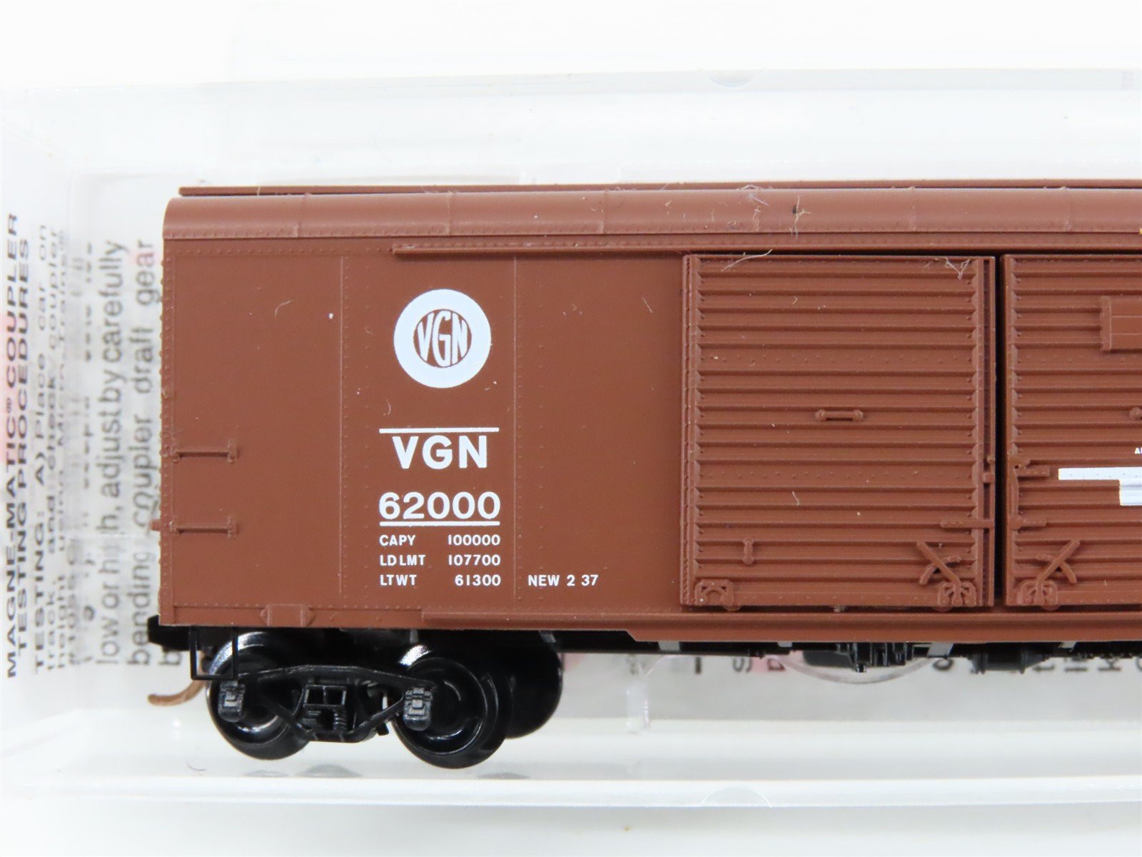 N Micro-Trains MTL 79050 VGN Virginian 50' Double Door Wagon Top Box Car 62000