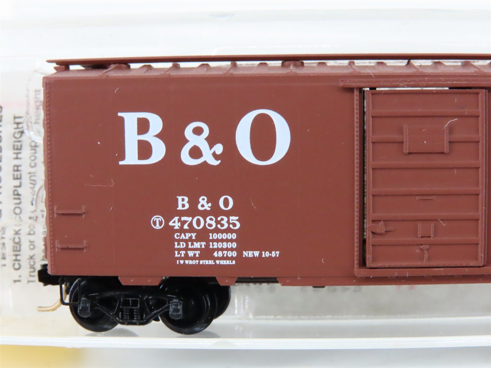N Scale Micro-Trains 20346/3 B&O Baltimore & Ohio 40' Box Car 470835 RTR
