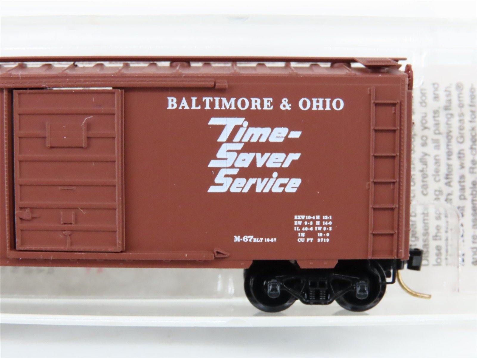 N Scale Micro-Trains 20346/3 B&O Baltimore & Ohio 40' Box Car 470835 RTR