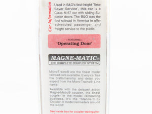 N Scale Micro-Trains 20346/3 B&O Baltimore & Ohio 40' Box Car 470835 RTR