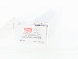 N Scale Micro-Trains 44040 CP Canadian Pacific 50' Flat Car 300057 RTR