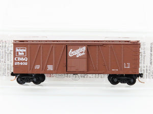 N Scale Micro-Trains 28150 CB&Q Chicago, Burlington & Quincy 40' Box Car RTR