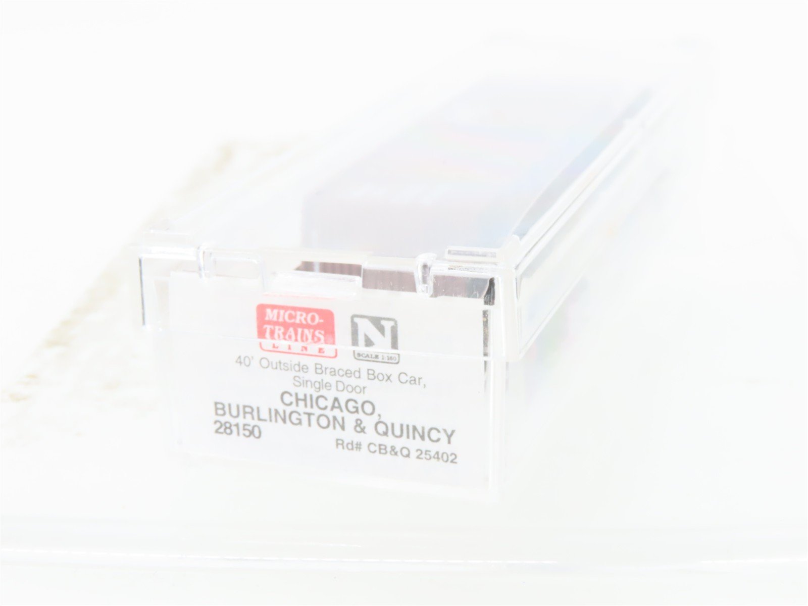 N Scale Micro-Trains 28150 CB&Q Chicago, Burlington & Quincy 40' Box Car RTR