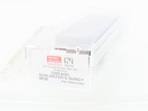 N Scale Micro-Trains 28150 CB&Q Chicago, Burlington & Quincy 40' Box Car RTR