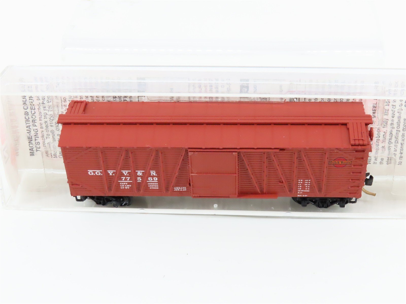 N Scale Micro-Trains Line MTL Special Run GGYV&N Gulch Route 40' Box Car #77569
