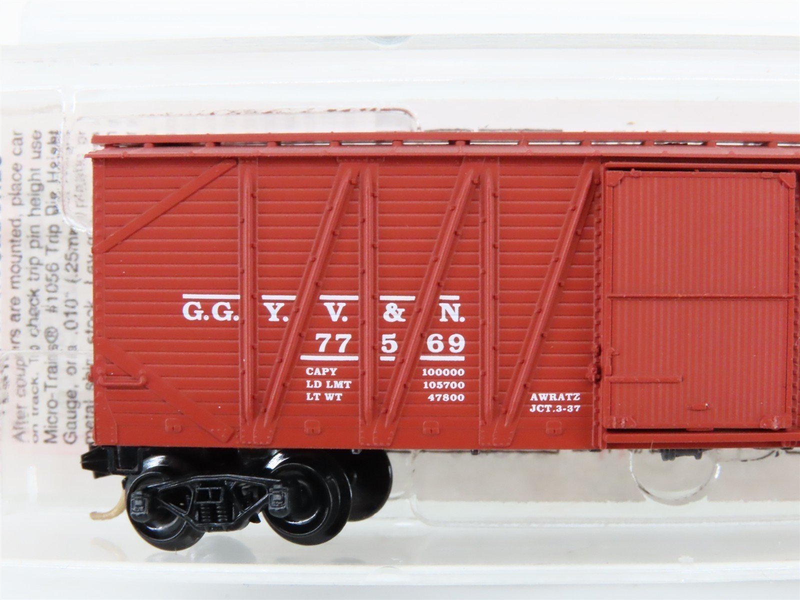 N Scale Micro-Trains Line MTL Special Run GGYV&N Gulch Route 40' Box Car #77569